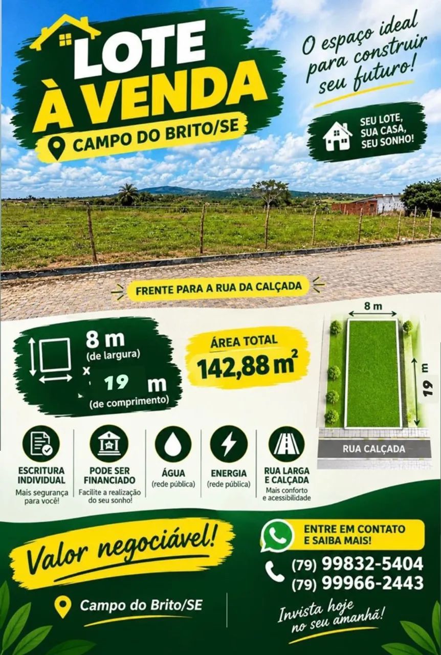 TERRENO À VENDA EM CAMPO DO BRITO/SE - Foto 2