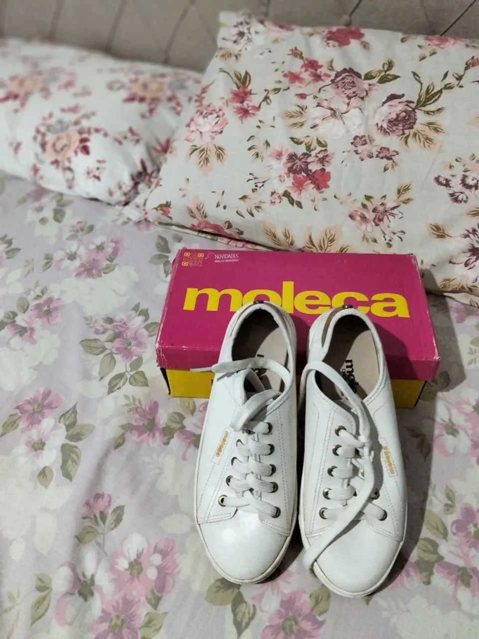 Tênis feminino Moleca branco  - Foto 4