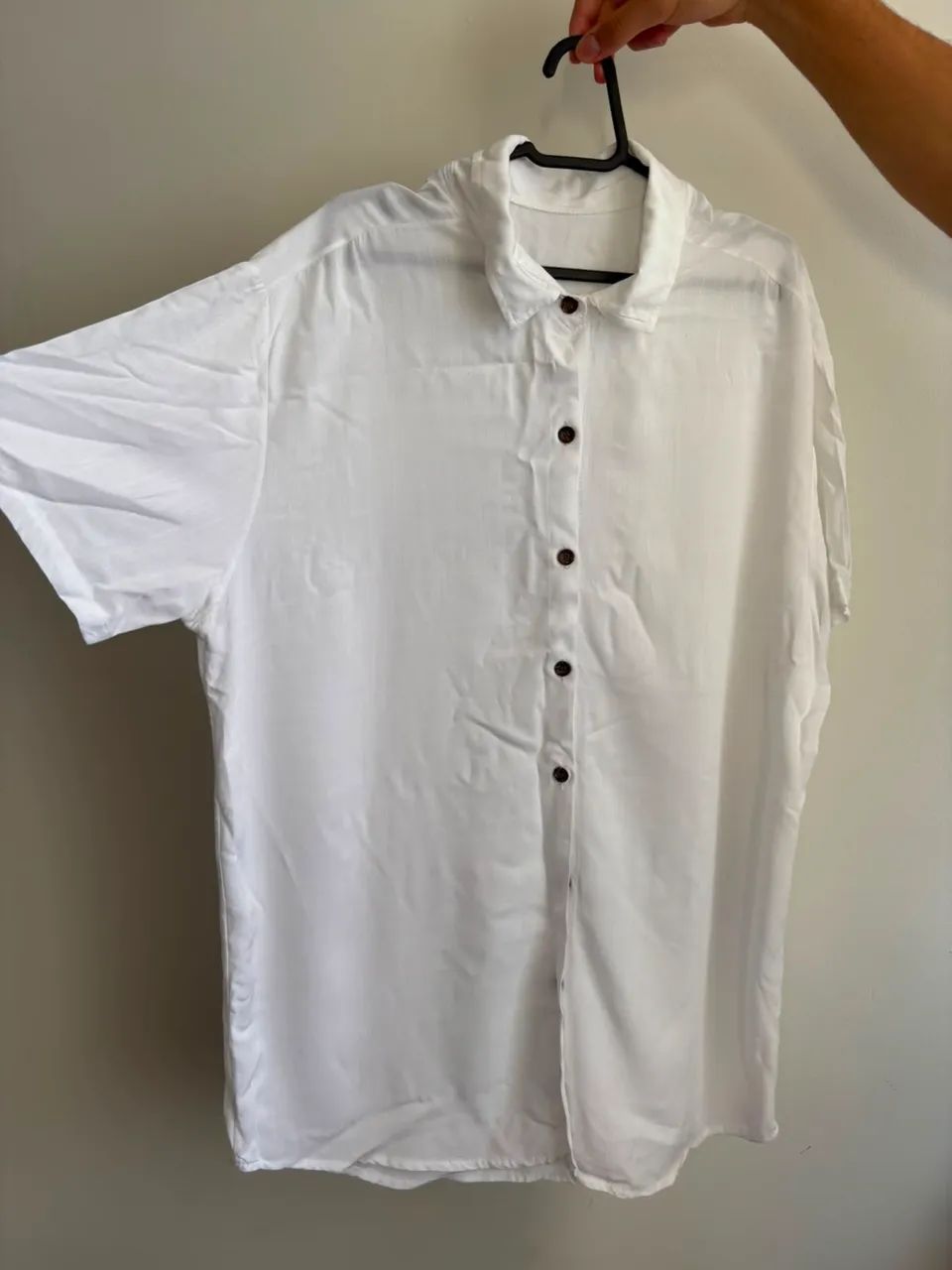 Camiseta branca oversized - Tamanho P - Foto 2