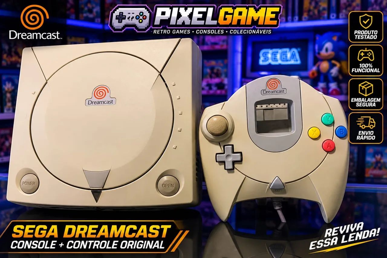 Sega Dreamcast Versão com Leitor Original 100%