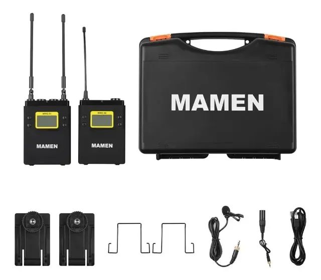 Sistema Wireless Microfone Lapela Mamen WMIC-01 - Foto 5