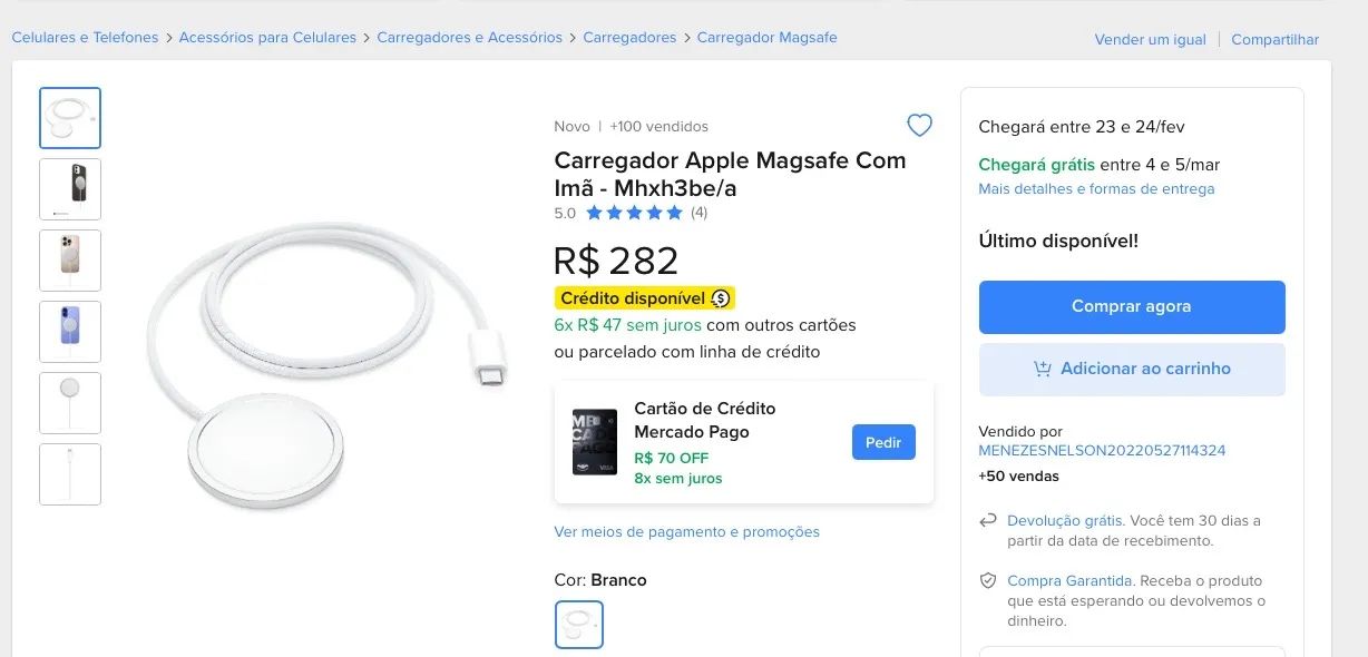 Carregador Apple Magsafe - Foto 5