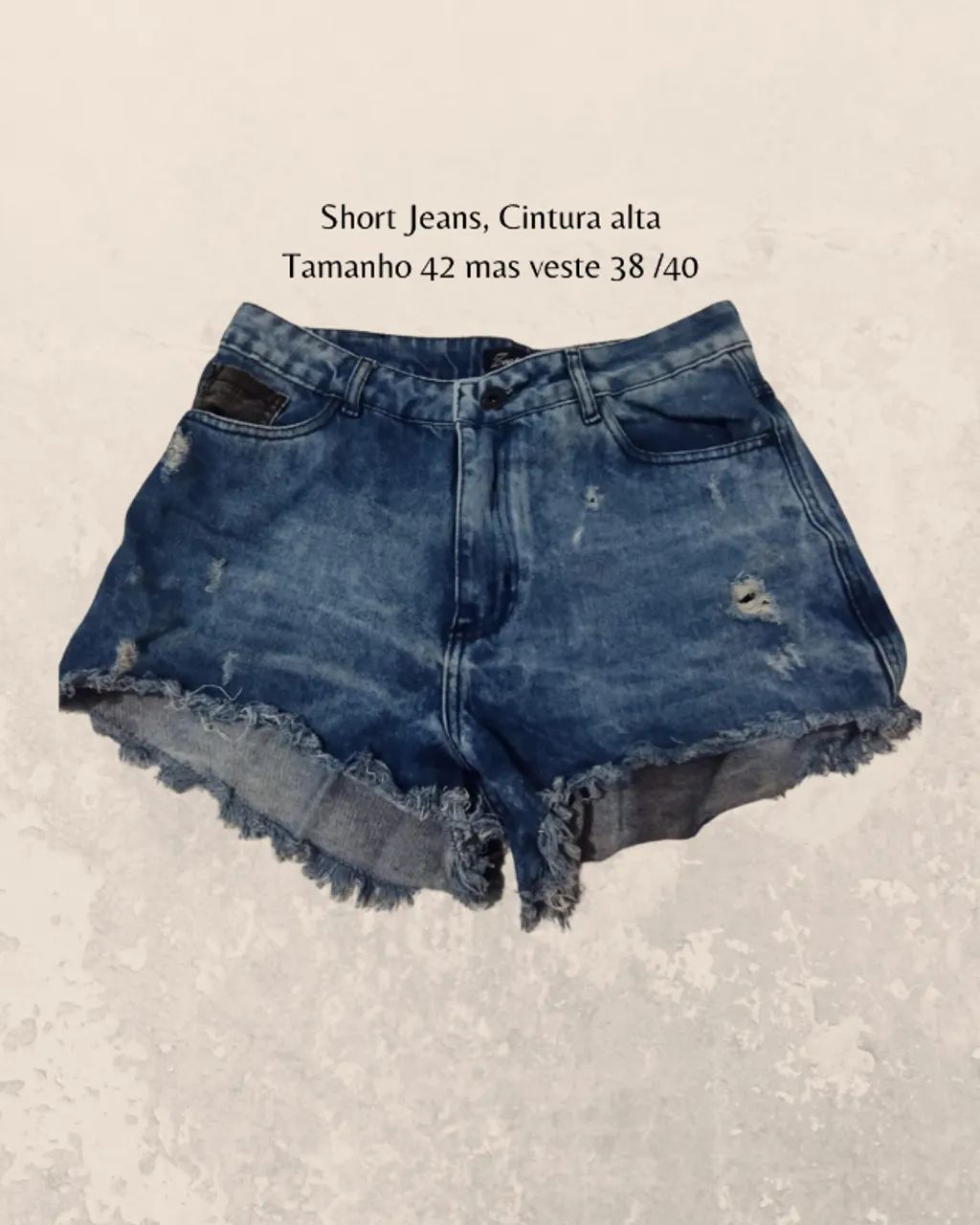 short jeans cintura alta - veste 38/40