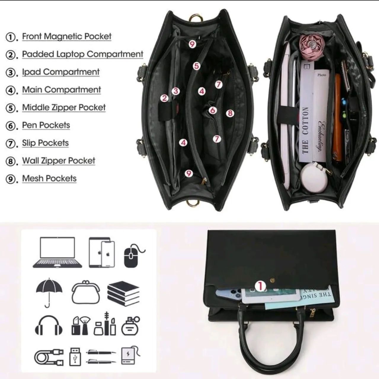 Bolsa NEWHEY para laptop Feminina - Foto 4