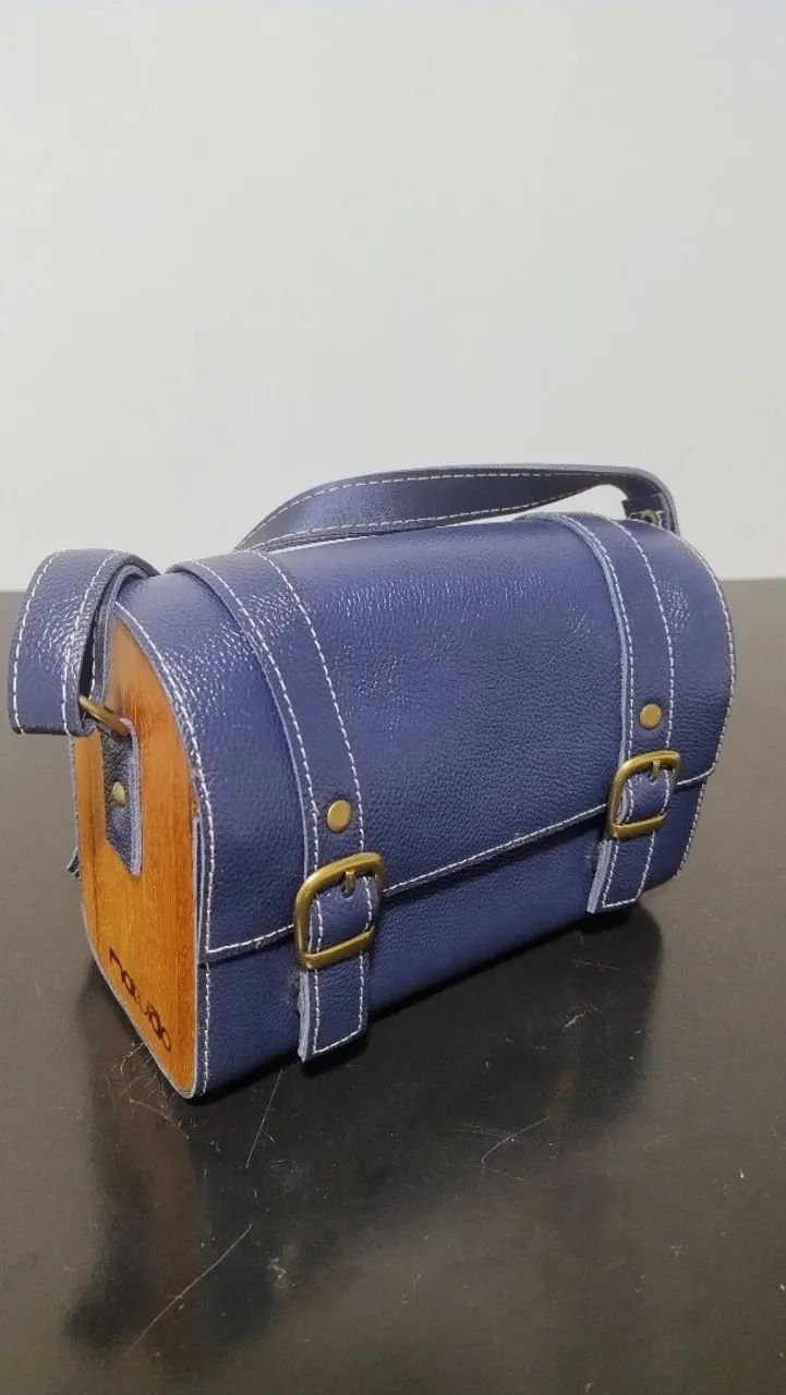 Bolsa POCKET em Couro e Madeira do Estúdio MATULÃO 