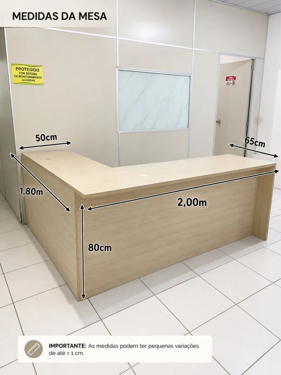Mesa para recepção/escritório - Foto 5