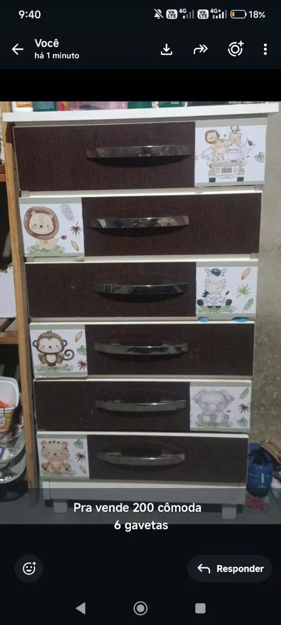 cômoda+ colchão +berço - Foto 2