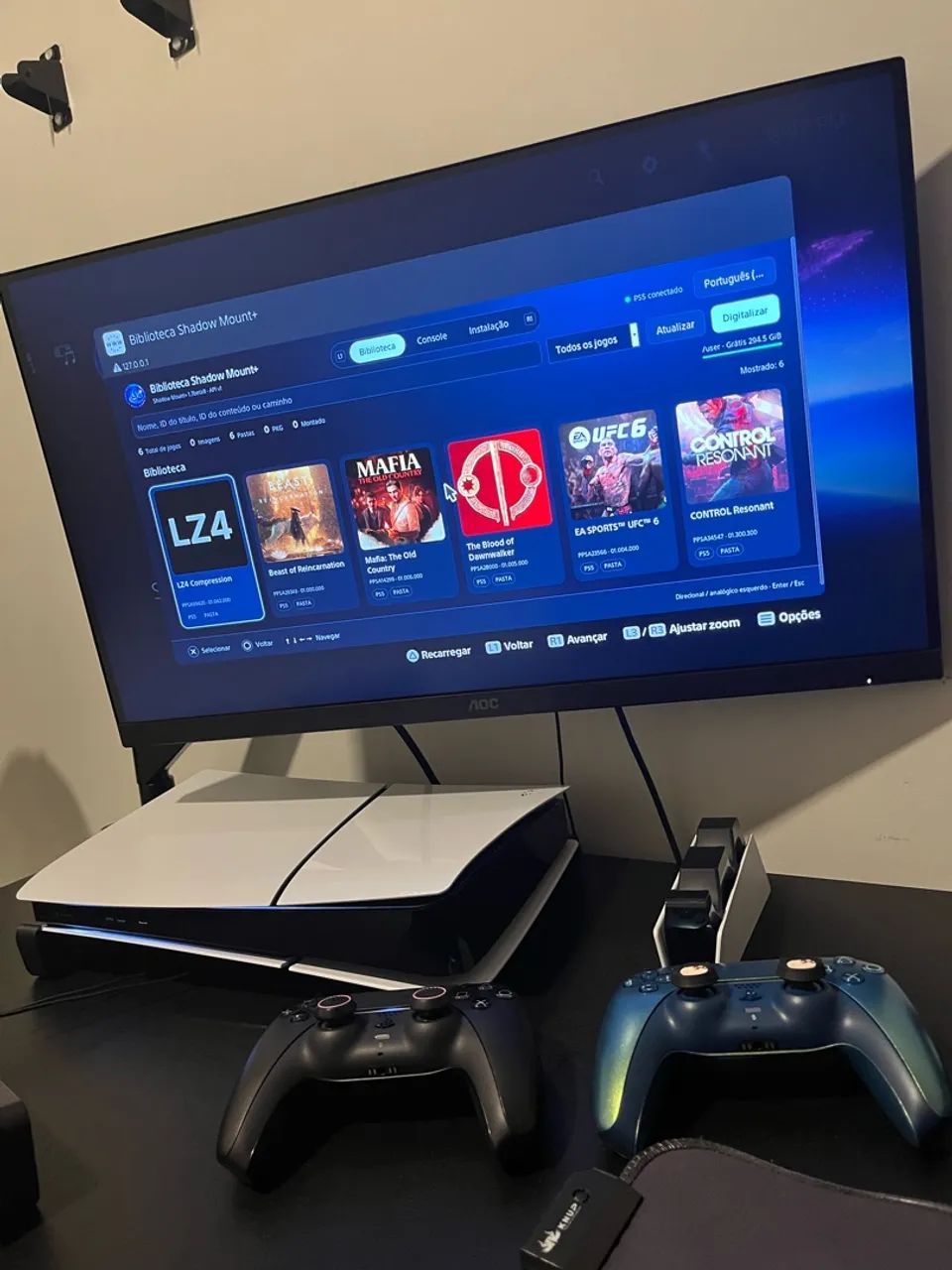 Ps5 Slim Desbloqueado 2 controles e base