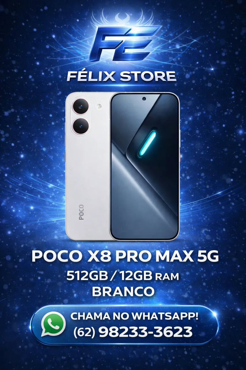Xiaomi Poco X8 PRO MAX 5G 512GB/12GB RAM AZUL - Celulares e
