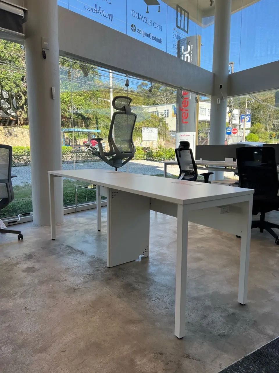Mesa plataforma 2 pessoas 200x60 nova c/ NF, entrega e montagem - Foto 2