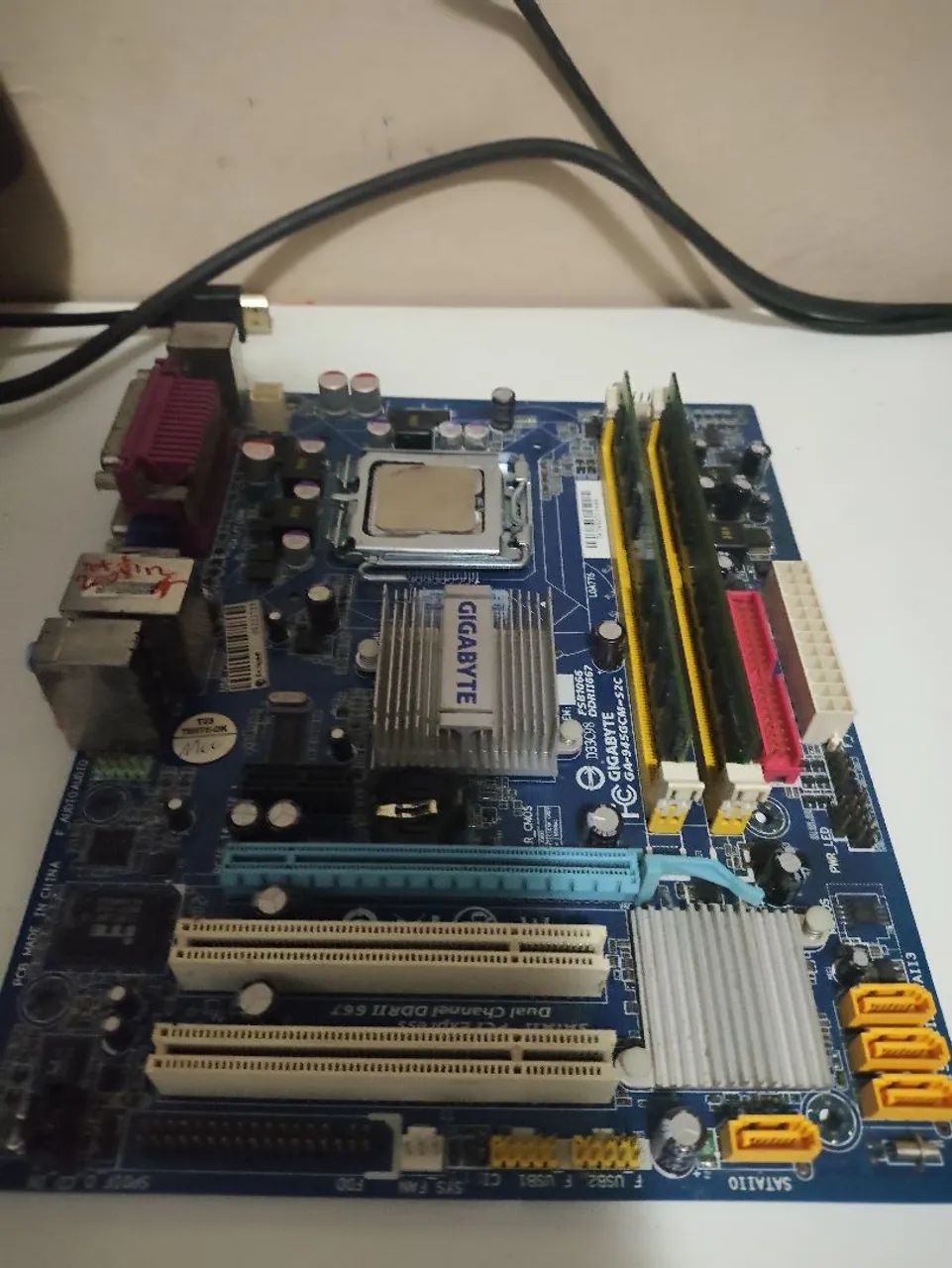 Kit placa mãe 775+processador+memória ram - Foto 2