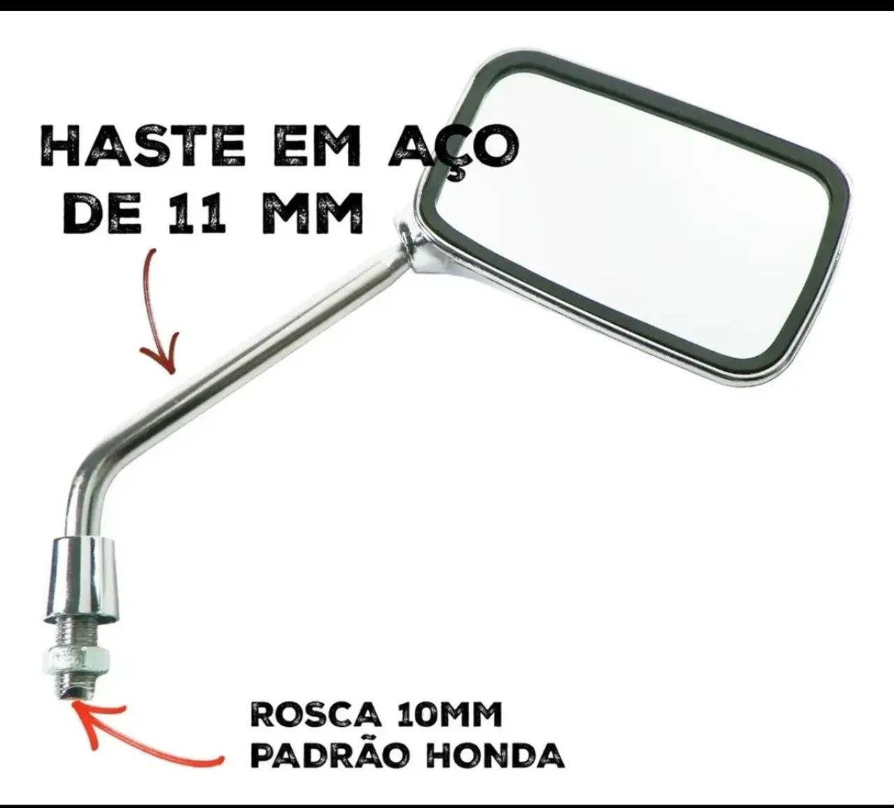 Par retrovisor cromado Honda - Foto 2