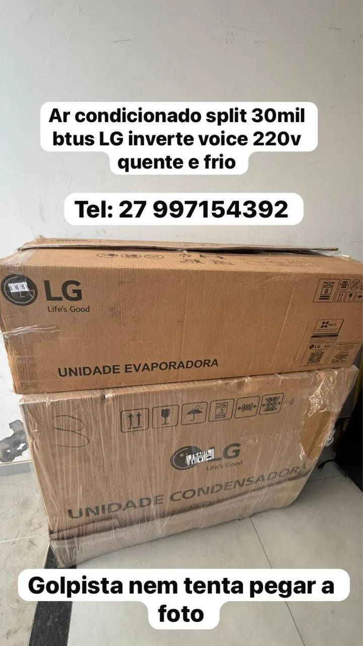 Ar condicionado split 30mil btus LG inverte 220v zerado 