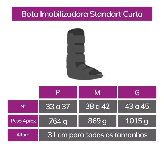 Bota Imobilizadora Standard Hidrolight Curta G - Foto 4