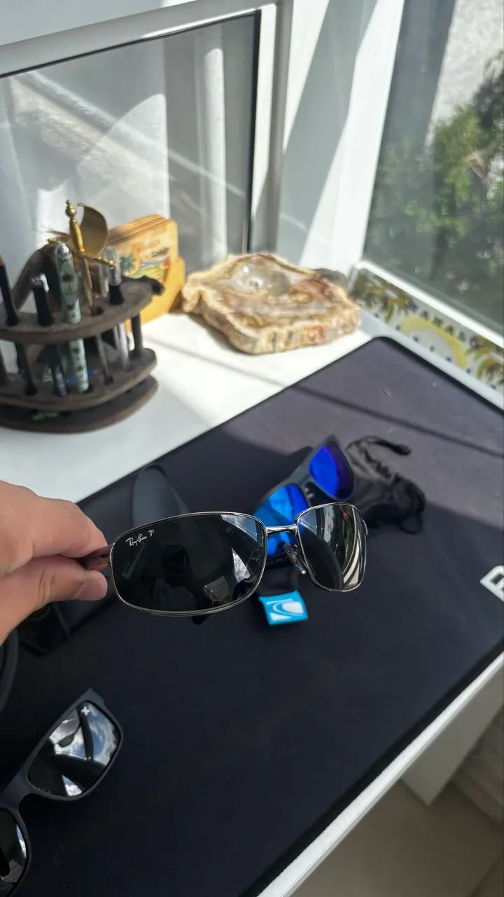 3 óculos de sol - Ray Ban, Hurley e carver - Foto 2