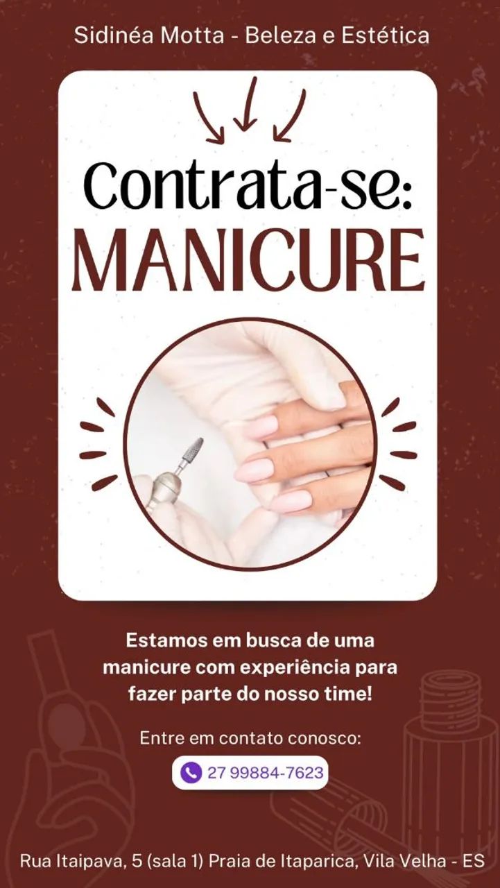 Contrata-se manicure