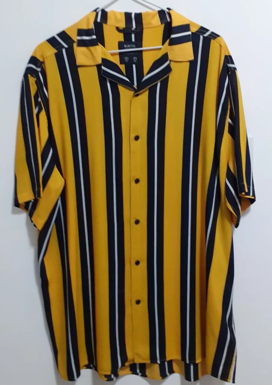 Camisa Masculina Listrada Manga Curta - Foto 2
