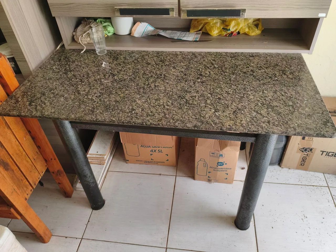 Mesa de granito 120 x 80cm C/4 cadeiras - Foto 2