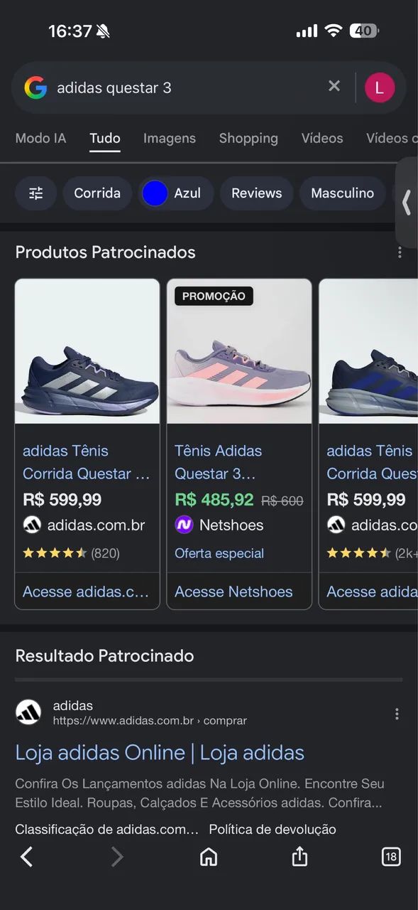 ADIDAS QUESTAR 3! N° 38 NUNCA UTILIZADO!  - Foto 4