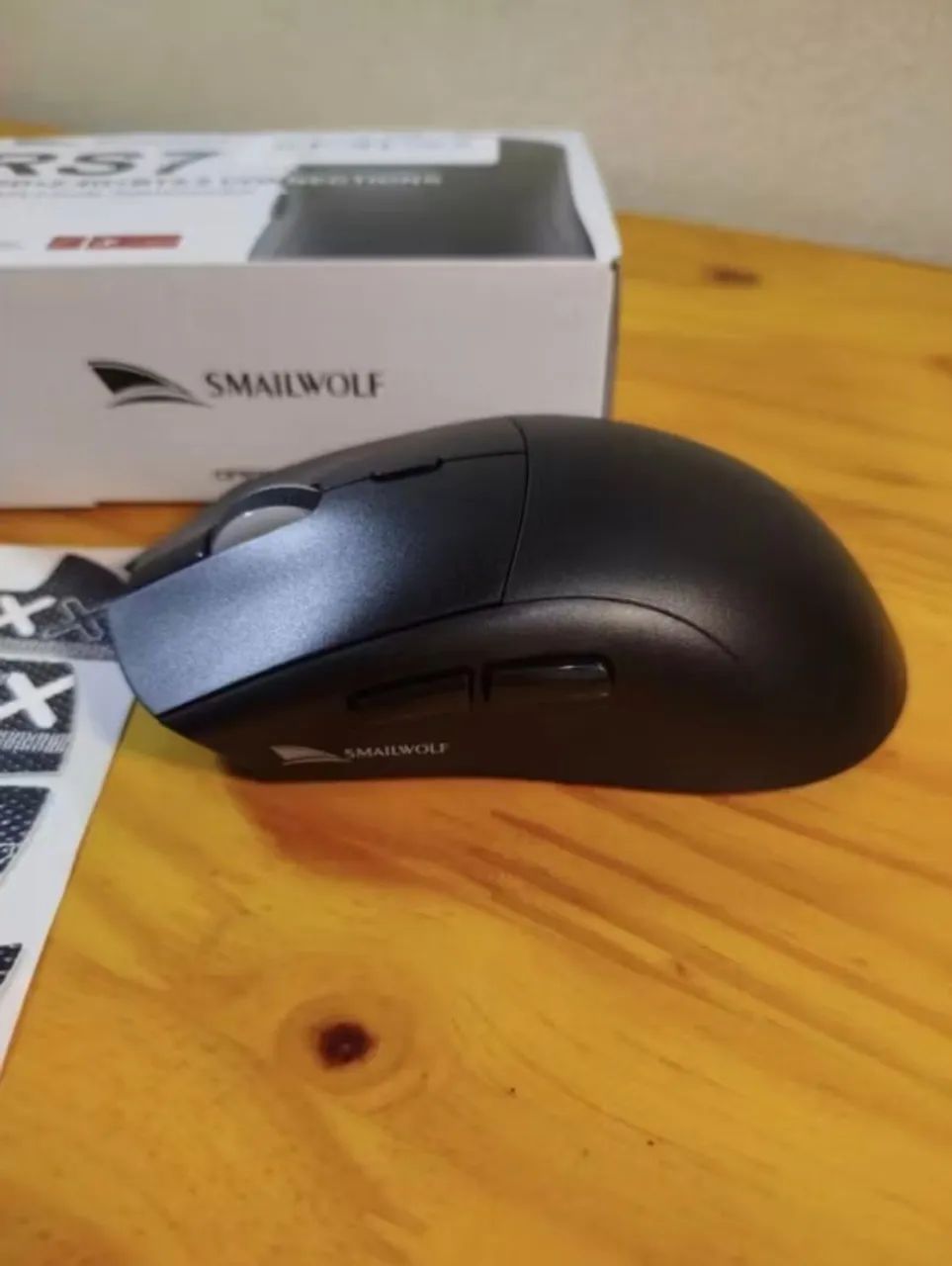 Mouse Gamer SMAILWOLF RS7 Lacrado Preto - Foto 2