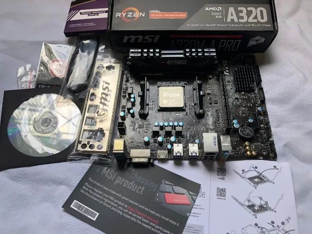Kit PC Memória 16Gb 3200Mhz Placa Mãe MSI A320M AM4 CPU Ryzen 5 3500X - Foto 6