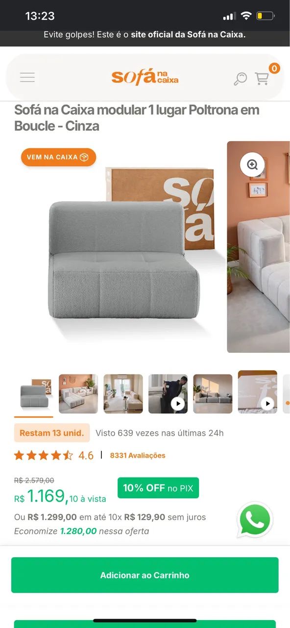 Sofá Modular na Caixa - Foto 5