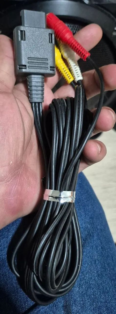cabo de áudio e vídeo composto RCA original da Nintendo - Foto 3