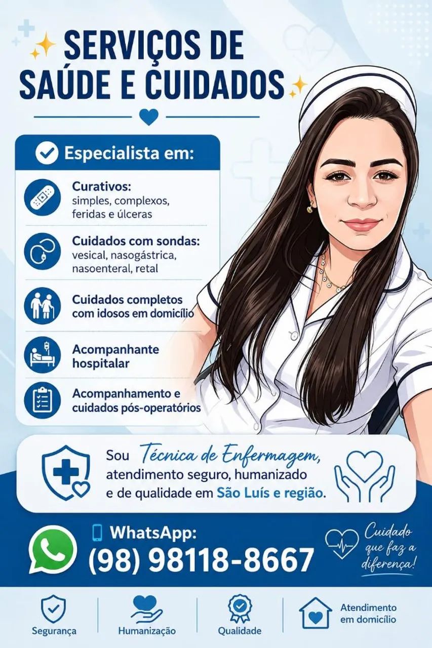 Acompanhante hospitalar e cuidadora 