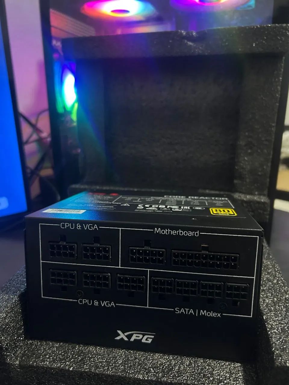 Fonte xpg 850w 80plus gold full modular nova na caixa - Foto 2