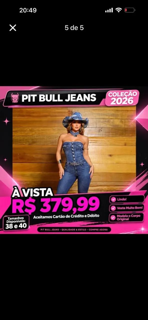Macacão jeans pit bull - Foto 2