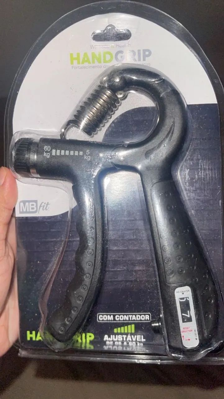 Hand Grip com Contador Ajustável Flexor de Punho