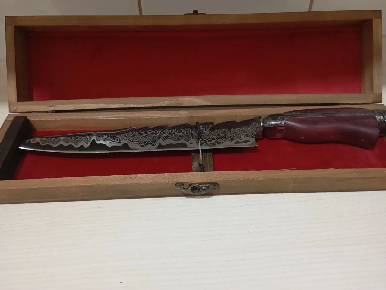 Faca, aço damasco  - Foto 5