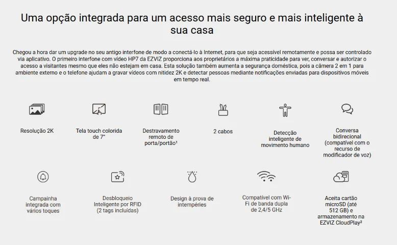 VideoPorteiro WI-Fi Inteligente EZVIZ - Foto 3
