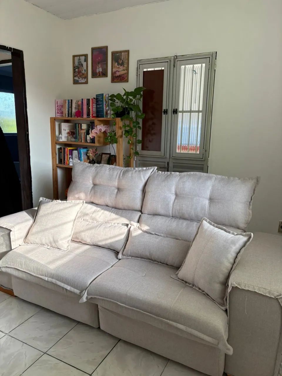 SOFA DE LINHO retrátil e reclinável