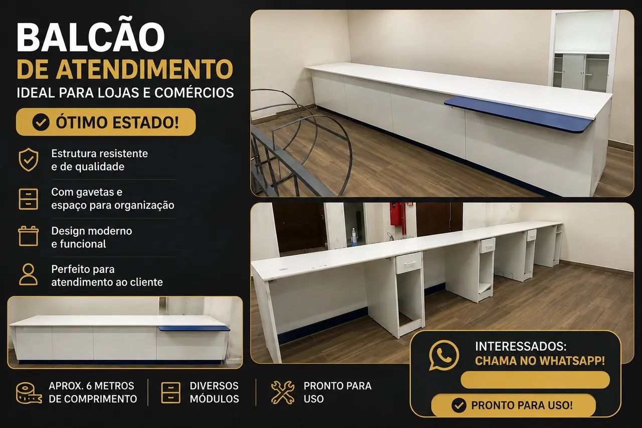 VENDO BALCÃO DE ATENDIMENTO 