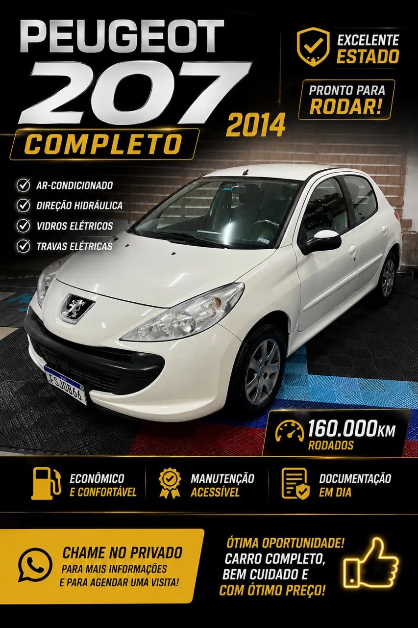 Peugeot 207 207 Active 1.4 Flex 8V 5p 2014