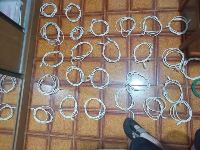 vende-se 25 patch cord, cabo de rede cat 5e multilan de 1,5m