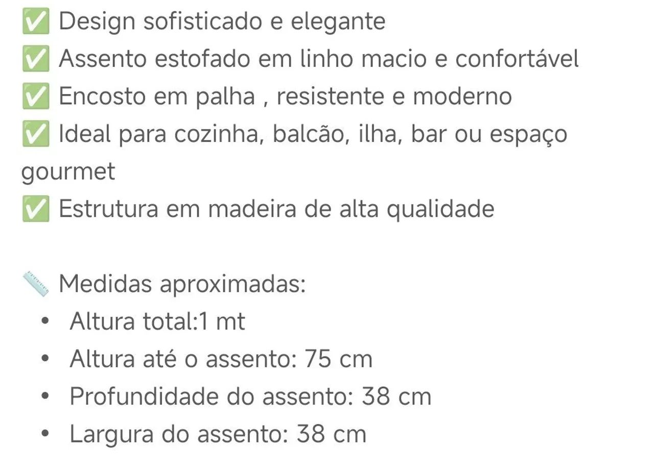 Kit com 4 Banquetas Novas Altas Madeira Maciça  - Foto 3