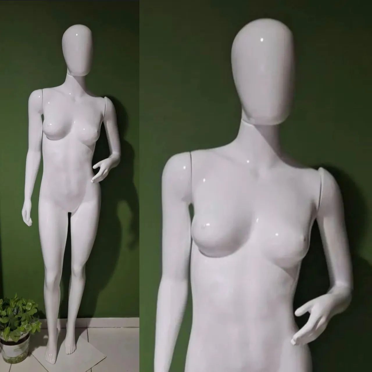 MANEQUIM DE FIBRA BRANCO