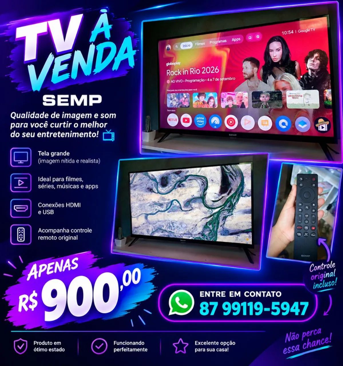 TV 32 POLEGADAS SEMP 