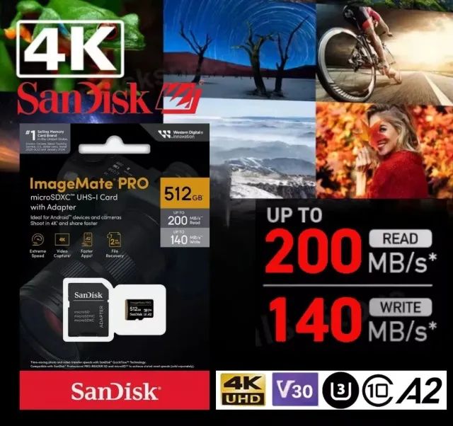 SanDisk 512GB ImageMate Pro MicroSDXC UHS-1 - 200mbps - Foto 3