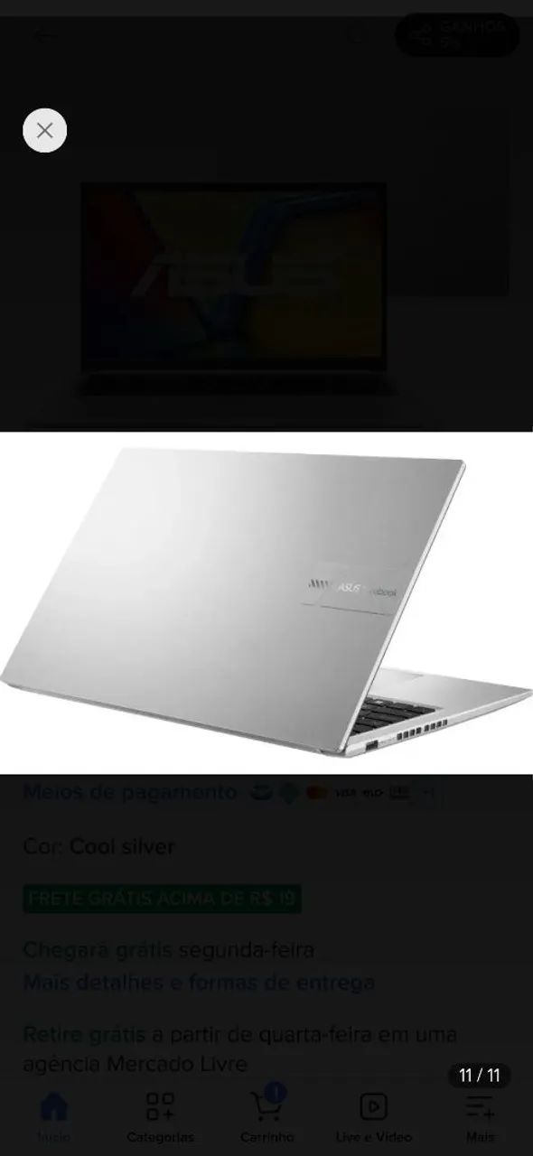 Notebook apenas 6 meses de uso, sem marcas de uso