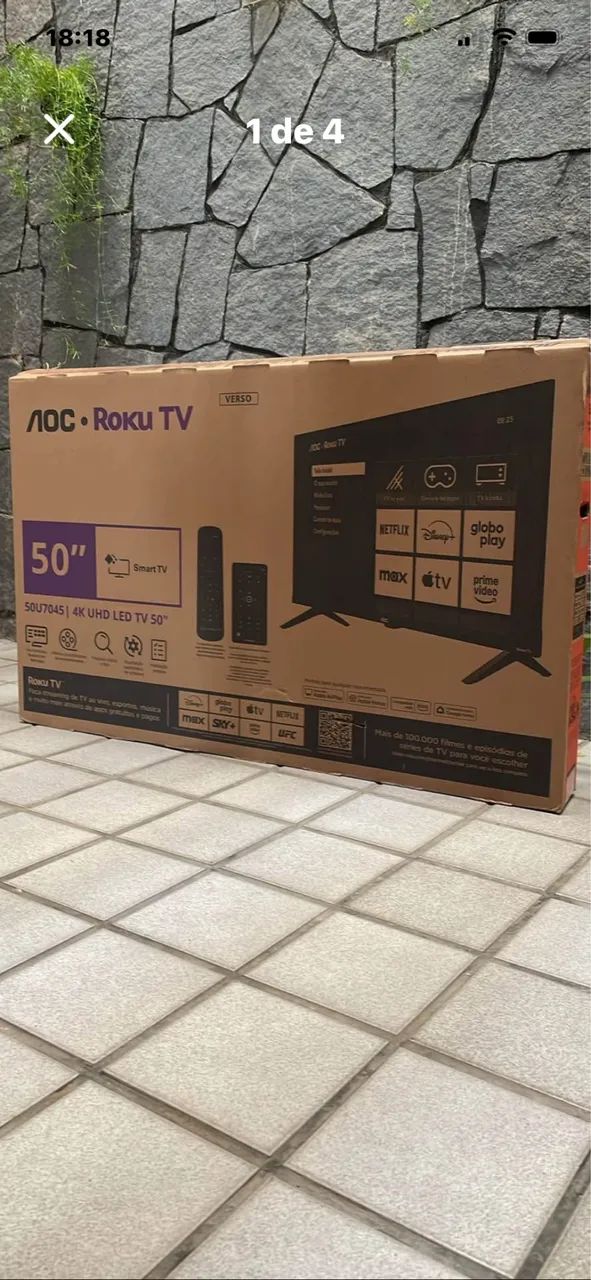 Uma smart tv de 50 polegadas lacrada na caixa muito boa um Ano de garantia  - Foto 2