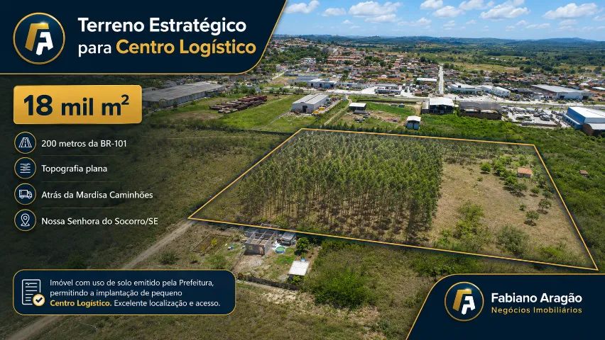 Terreno Comercial e Logístico - 18.000 m², a 200 metros da BR-101 em Socorro - Foto 2