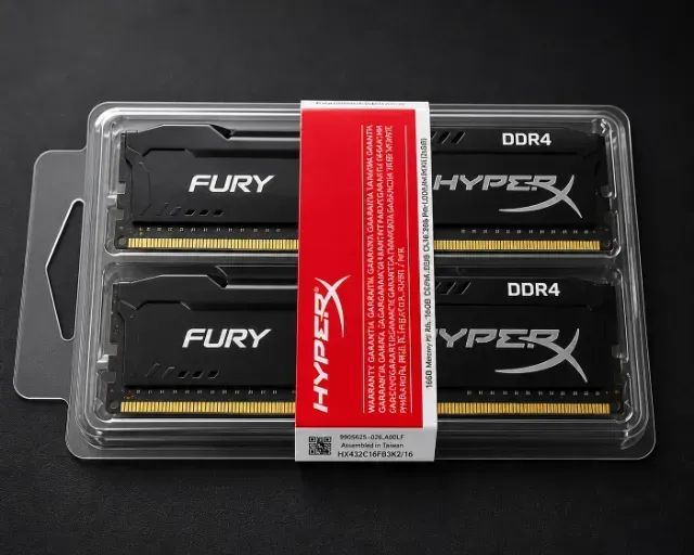 Memória Kingston HyperX Fury RGB DDR4 16GB (2x8GB) 2666MHz