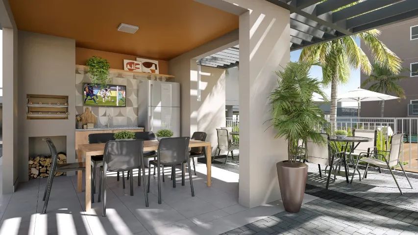 Apto em condomínio com dois quartos sendo um suíte - 49m² - Foto 3