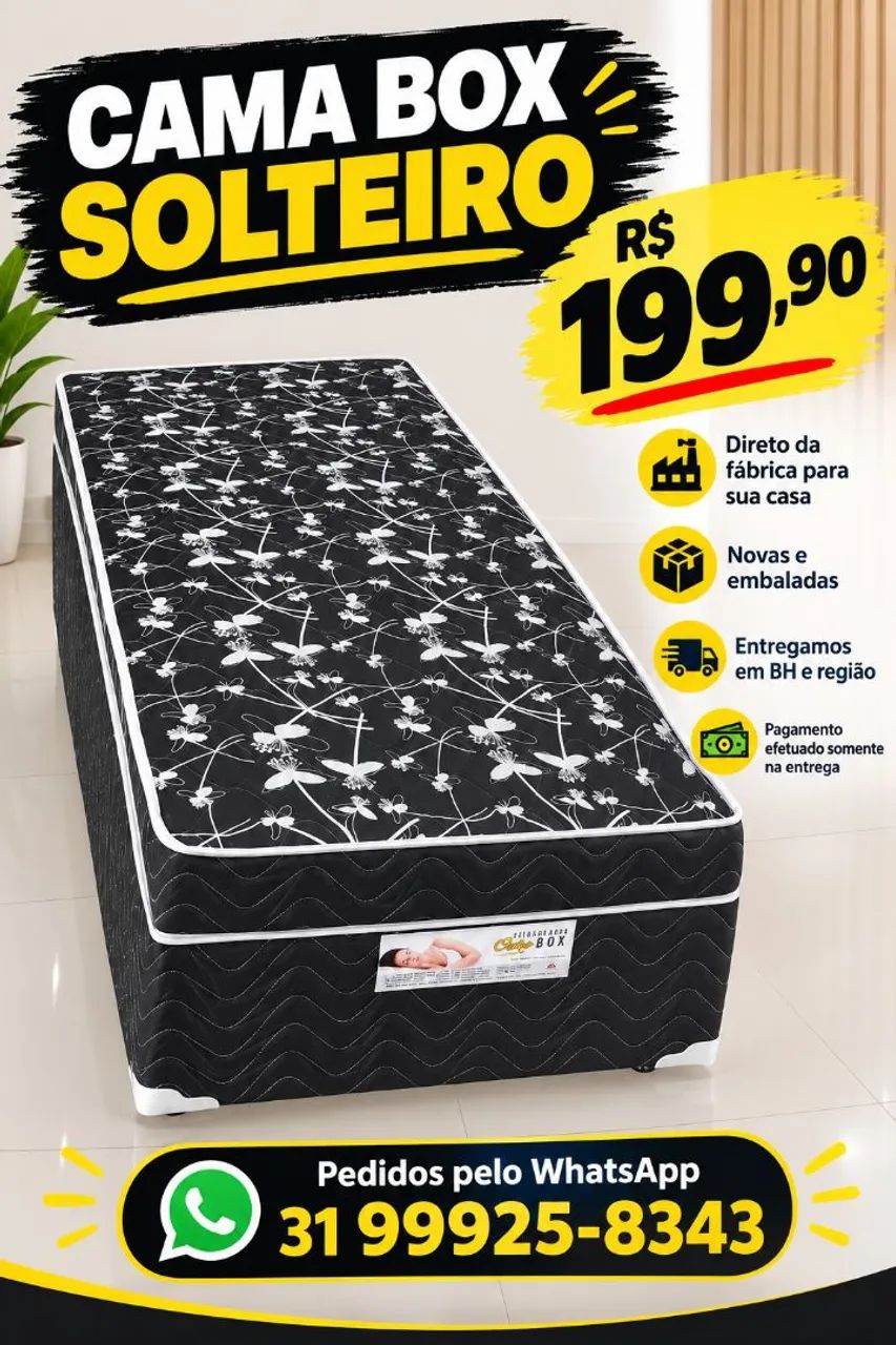 CAMA BOX SOLTEIRO 