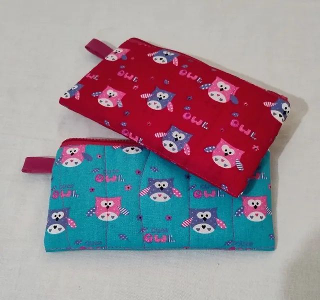 Kit com 2 necessaire corujas - coloridas - Foto 4