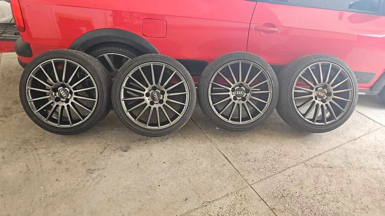 Rodas 18" de Mercedes AMG + pneus - furação 5x112 - Excelente estado  - Foto 6