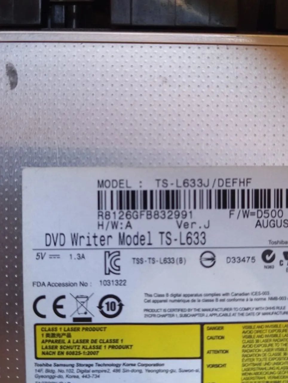 Drive CD/DVD Notebook Dell Inspiron 15R N5110 - Foto 5